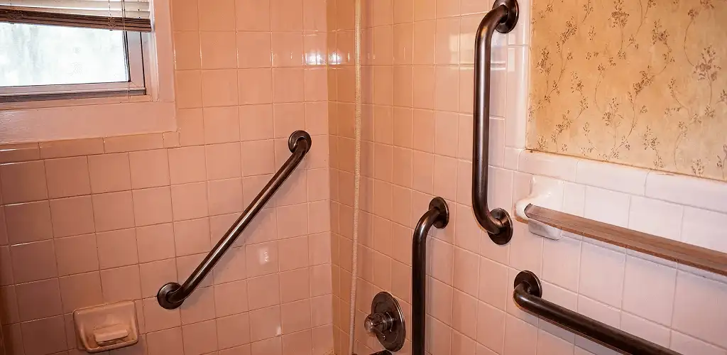 Shower grab bar installation for bathroom safety and accessibility in Nashua, NH