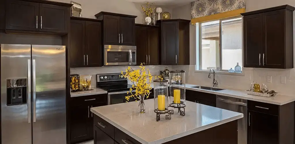 Cabinet painting results with freshly painted kitchen cabinets in Nashua, NH