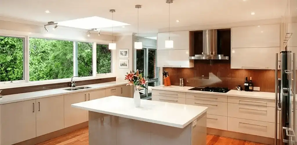 Kitchen cabinet refacing and remodel results in a modern kitchen in Nashua, NH