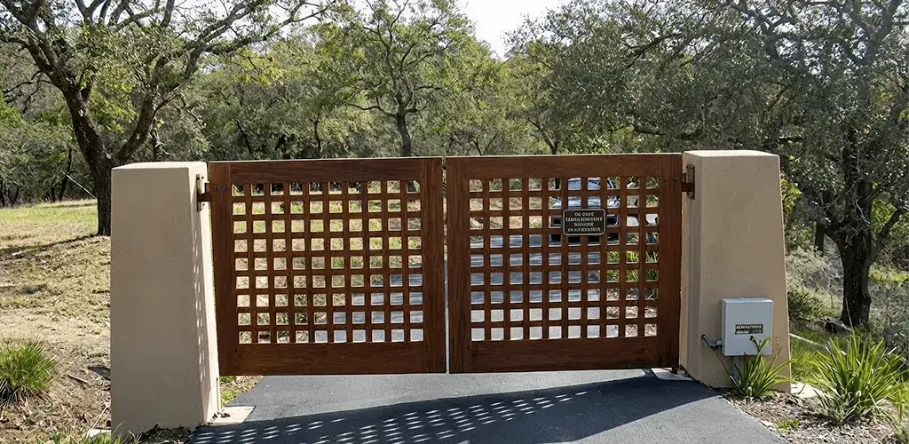 Driveway gate installation for a residential property in Nashua, NH